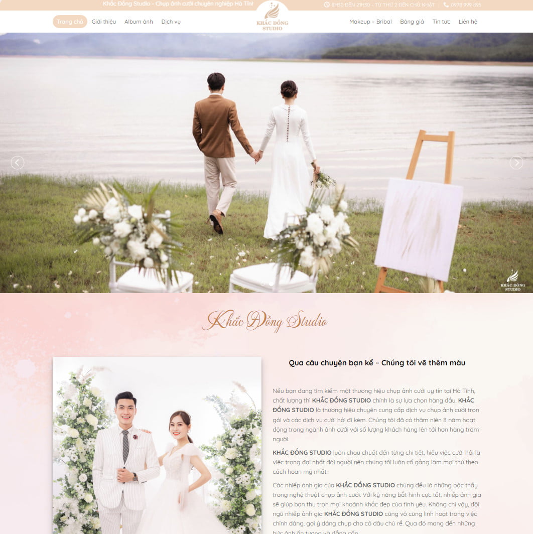 Theme wordpress studio ảnh cưới 04