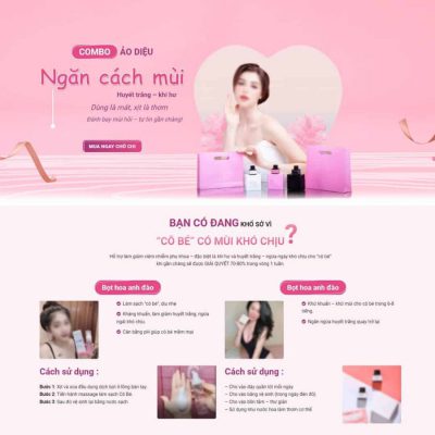 Theme WordPress Landing page xịt makeup